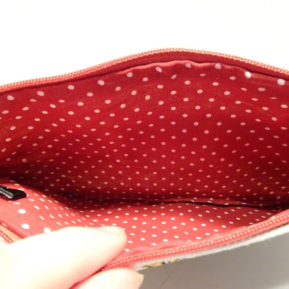 Brighton In Love We Trust Pouch Hearts Tom Clancy Canvas Makeup Toiletry Travel - Picture 3 of 4